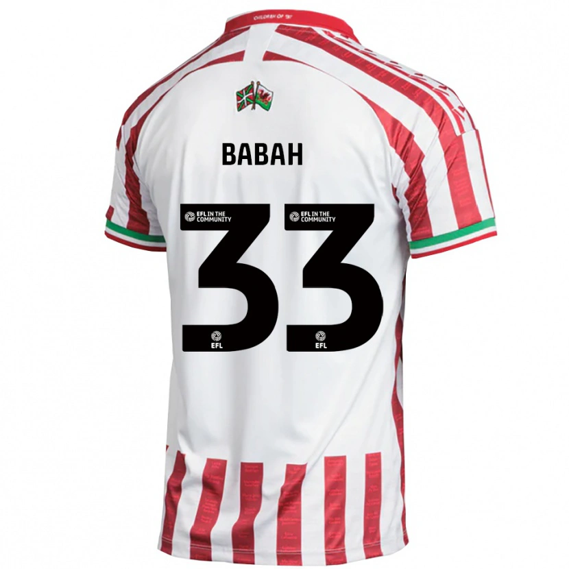 Danxen Heren Armani Babah #33 Rood Wit Uitshirt Uittenue 2025/26 T-Shirt België