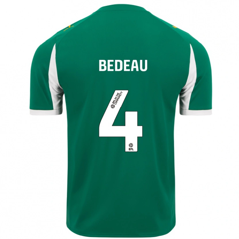 Danxen Heren Jacob Bedeau #4 Groen Wit Uitshirt Uittenue 2025/26 T-Shirt België