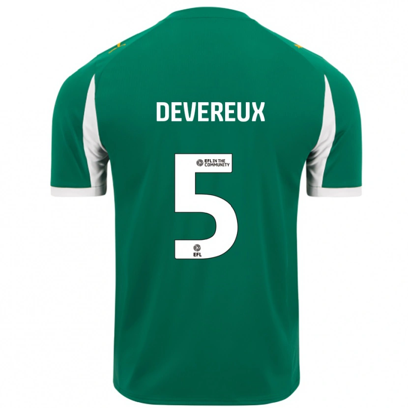 Danxen Heren Frankie Devereux #5 Groen Wit Uitshirt Uittenue 2025/26 T-Shirt België