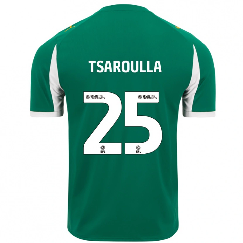 Danxen Heren Nick Tsaroulla #25 Groen Wit Uitshirt Uittenue 2025/26 T-Shirt België