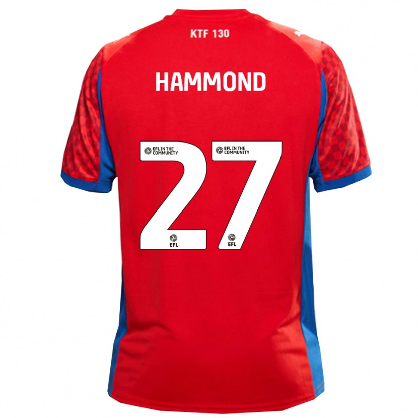 Danxen Heren Oliver Hammond #27 Rood Blauw Uitshirt Uittenue 2025/26 T-Shirt België