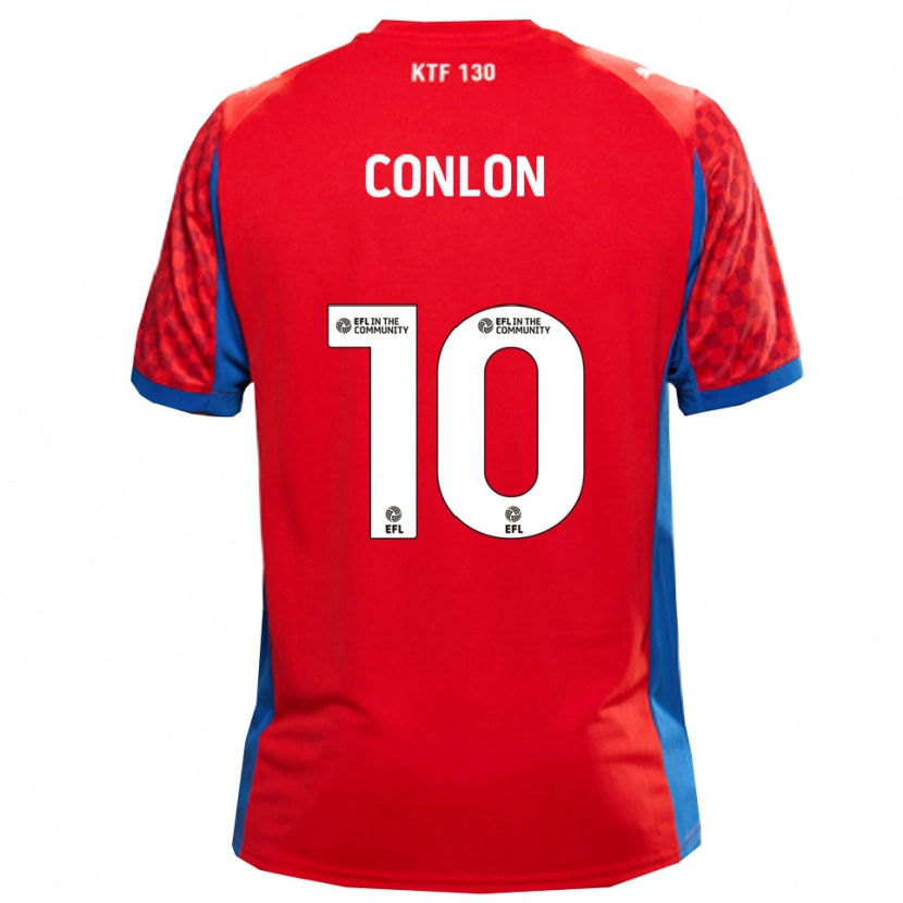 Danxen Heren Tom Conlon #10 Rood Blauw Uitshirt Uittenue 2025/26 T-Shirt België