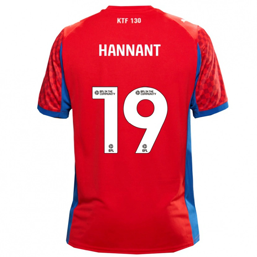 Danxen Heren Luke Hannant #19 Rood Blauw Uitshirt Uittenue 2025/26 T-Shirt België