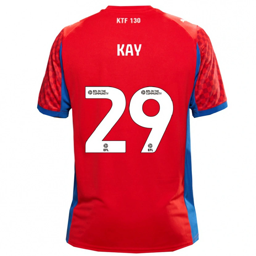 Danxen Heren Josh Kay #29 Rood Blauw Uitshirt Uittenue 2025/26 T-Shirt België