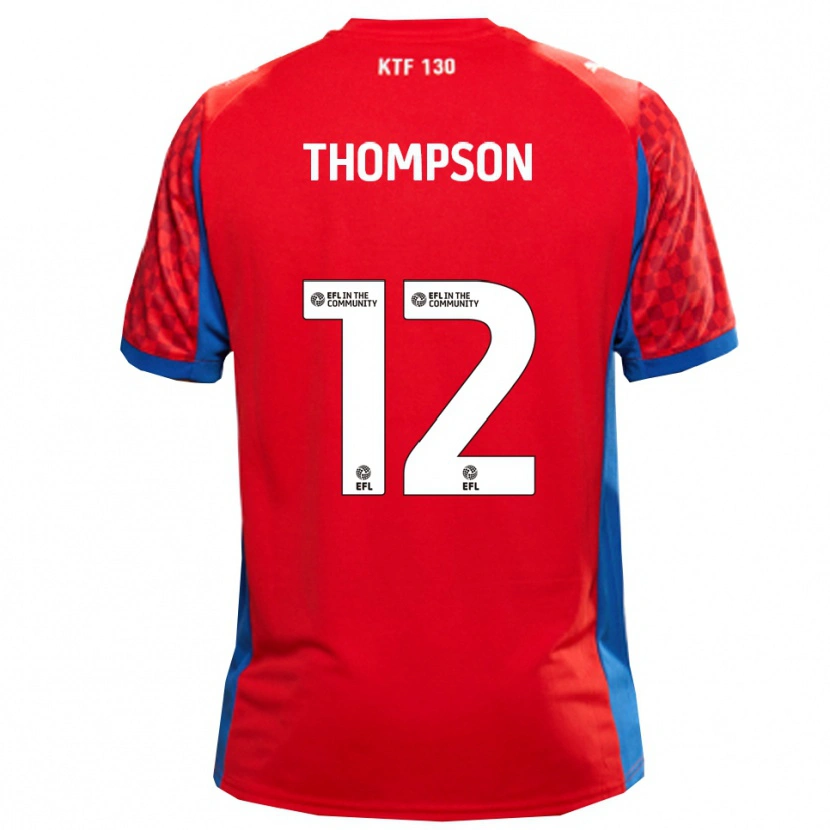 Danxen Heren Jaheim Thompson #12 Rood Blauw Uitshirt Uittenue 2025/26 T-Shirt België