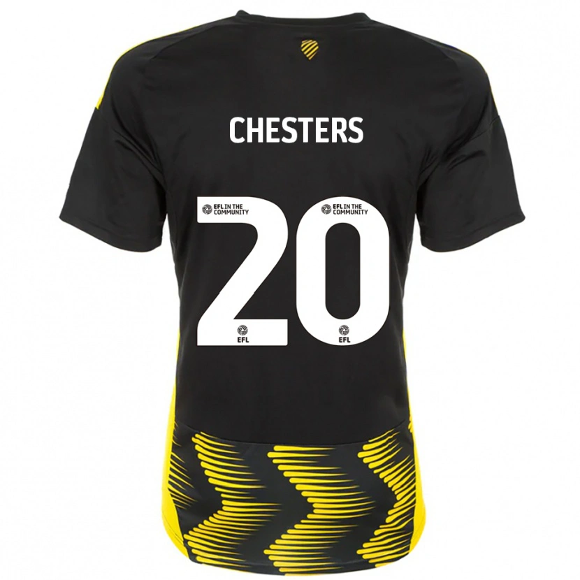 Danxen Heren Dan Chesters #20 Zwart Geel Uitshirt Uittenue 2025/26 T-Shirt België