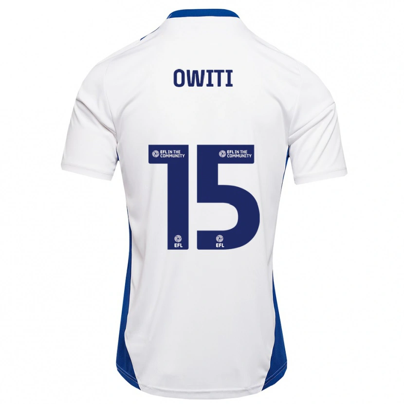Danxen Heren Joseph Owiti #15 Wit Blauw Uitshirt Uittenue 2025/26 T-Shirt België