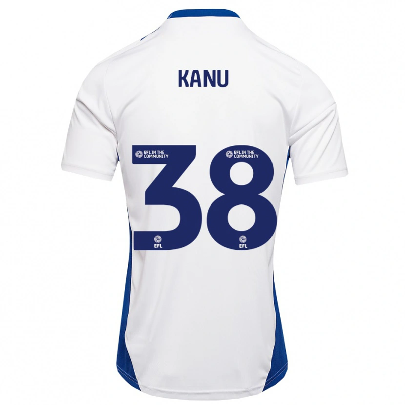 Danxen Heren Abu Kanu #38 Wit Blauw Uitshirt Uittenue 2025/26 T-Shirt België