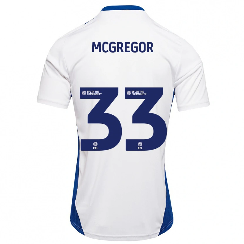 Danxen Heren Joel Mcgregor #33 Wit Blauw Uitshirt Uittenue 2025/26 T-Shirt België