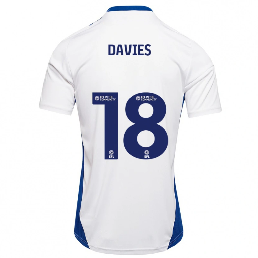 Danxen Heren Libby Davies #18 Wit Blauw Uitshirt Uittenue 2025/26 T-Shirt België