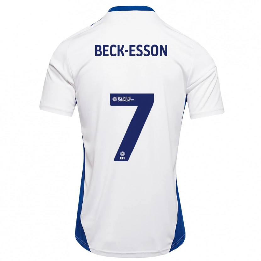 Danxen Heren Holly Beck-Esson #7 Wit Blauw Uitshirt Uittenue 2025/26 T-Shirt België