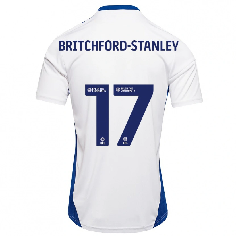 Danxen Heren Conor Britchford-Stanley #17 Wit Blauw Uitshirt Uittenue 2025/26 T-Shirt België