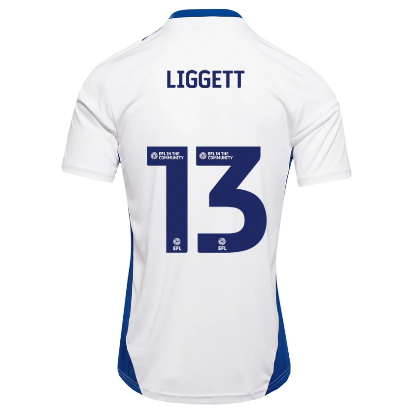 Danxen Heren Lacy Liggett #13 Wit Blauw Uitshirt Uittenue 2025/26 T-Shirt België