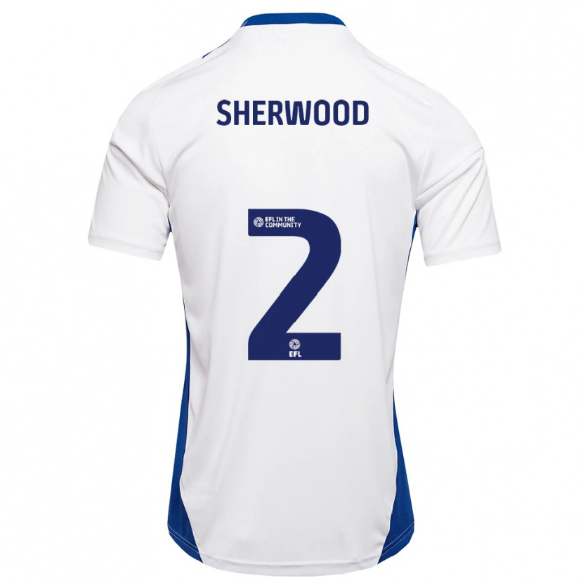 Danxen Heren Katie Sherwood #2 Wit Blauw Uitshirt Uittenue 2025/26 T-Shirt België