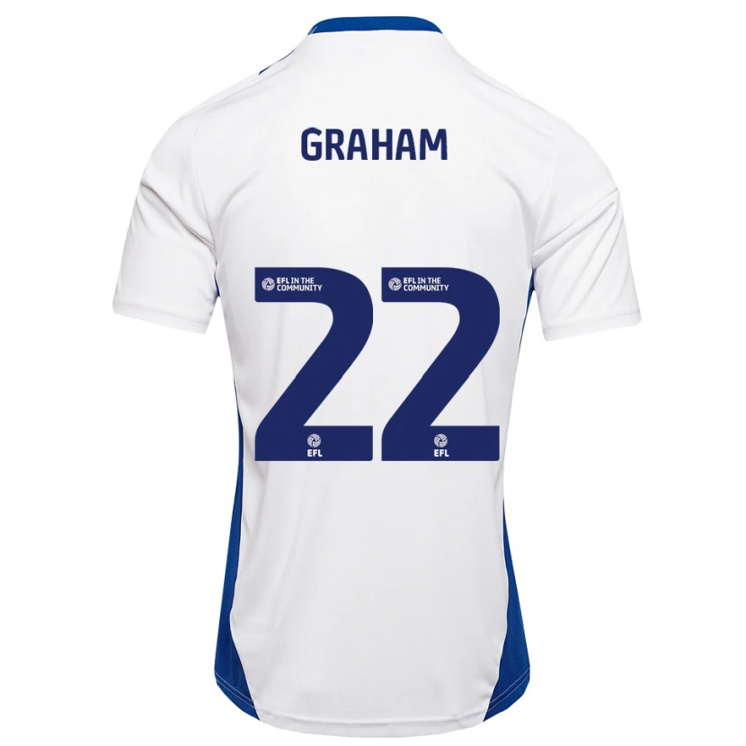 Danxen Heren Jess Graham #22 Wit Blauw Uitshirt Uittenue 2025/26 T-Shirt België