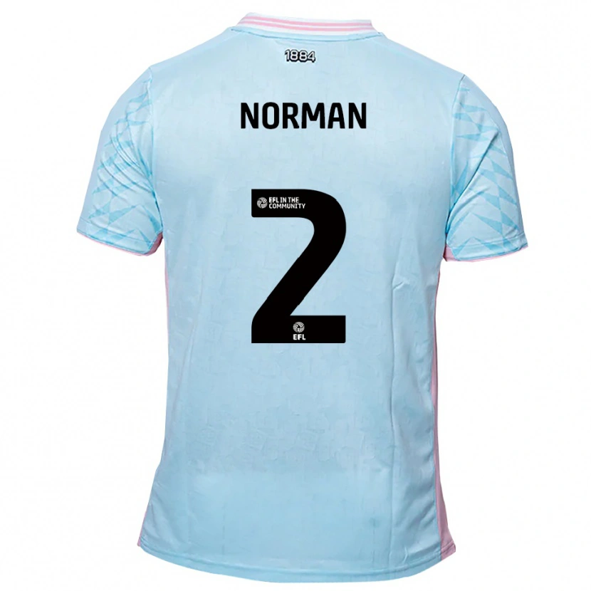 Danxen Heren Cameron Norman #2 Hemelsblauw Roze Uitshirt Uittenue 2025/26 T-Shirt België