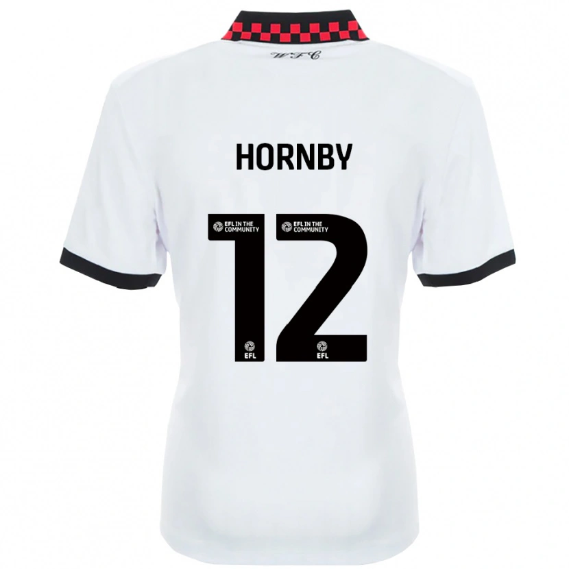 Danxen Heren Sam Hornby #12 Wit Zwart Uitshirt Uittenue 2025/26 T-Shirt België
