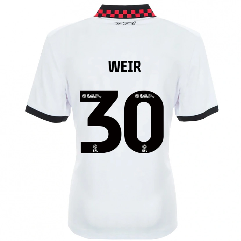 Danxen Heren Evan Weir #30 Wit Zwart Uitshirt Uittenue 2025/26 T-Shirt België