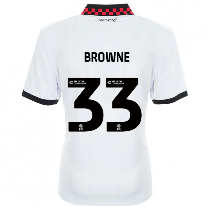 Danxen Heren Rico Browne #33 Wit Zwart Uitshirt Uittenue 2025/26 T-Shirt België