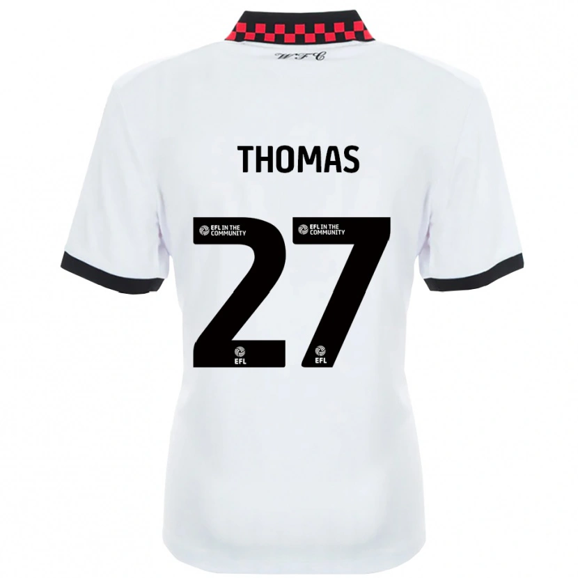 Danxen Heren Dylan Thomas #27 Wit Zwart Uitshirt Uittenue 2025/26 T-Shirt België