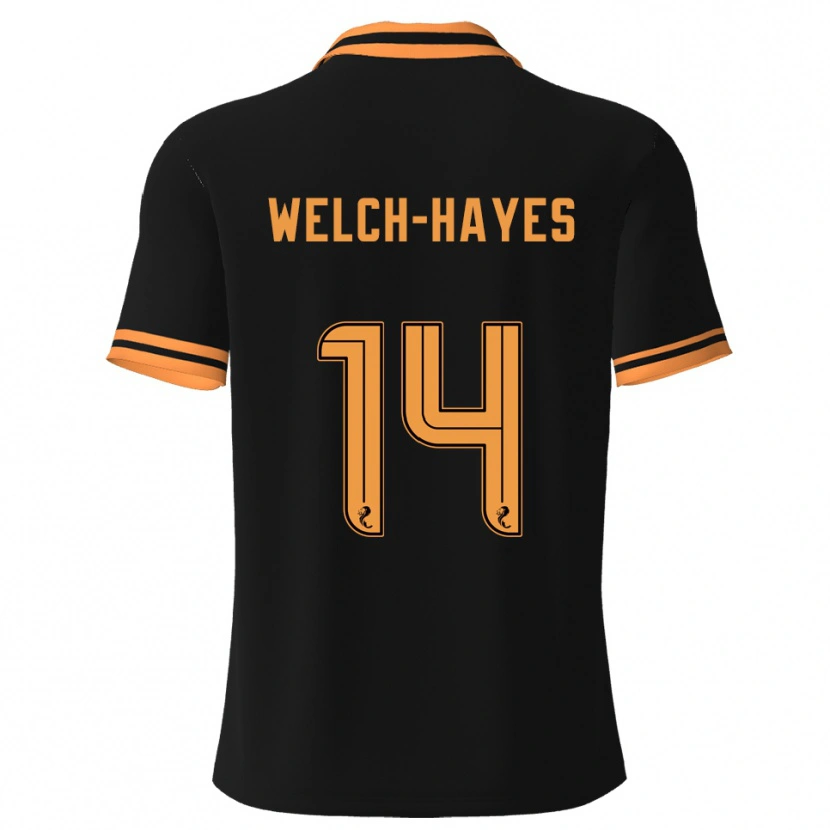 Danxen Heren Miles Welch-Hayes #14 Zwart Geel Uitshirt Uittenue 2025/26 T-Shirt België