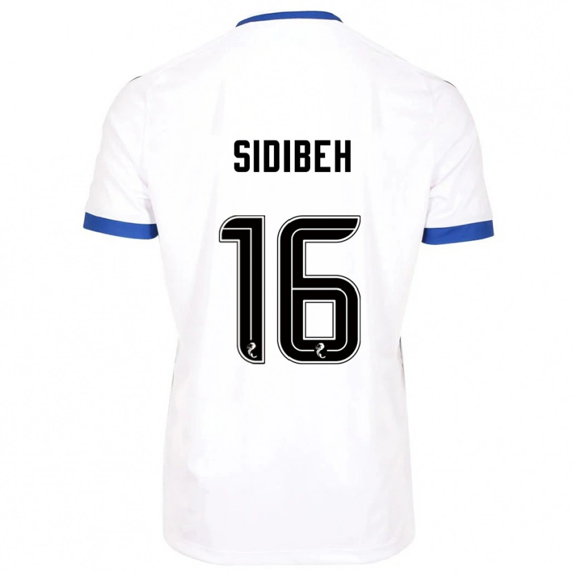 Danxen Heren Adama Sidibeh #16 Wit Blauw Uitshirt Uittenue 2025/26 T-Shirt België