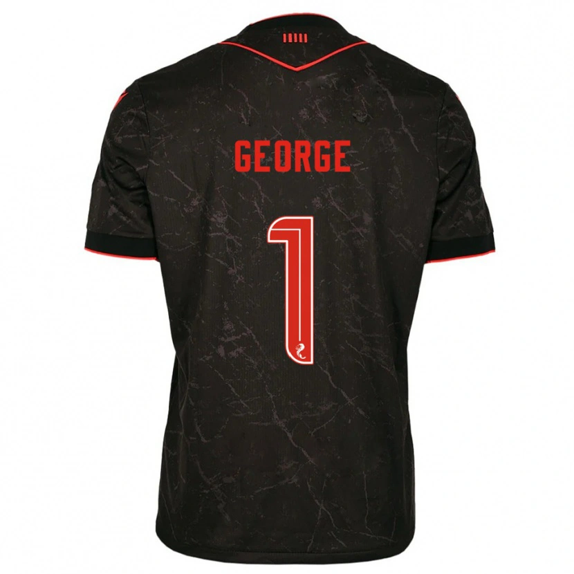Danxen Heren Shamal George #1 Zwart Rood Uitshirt Uittenue 2025/26 T-Shirt België