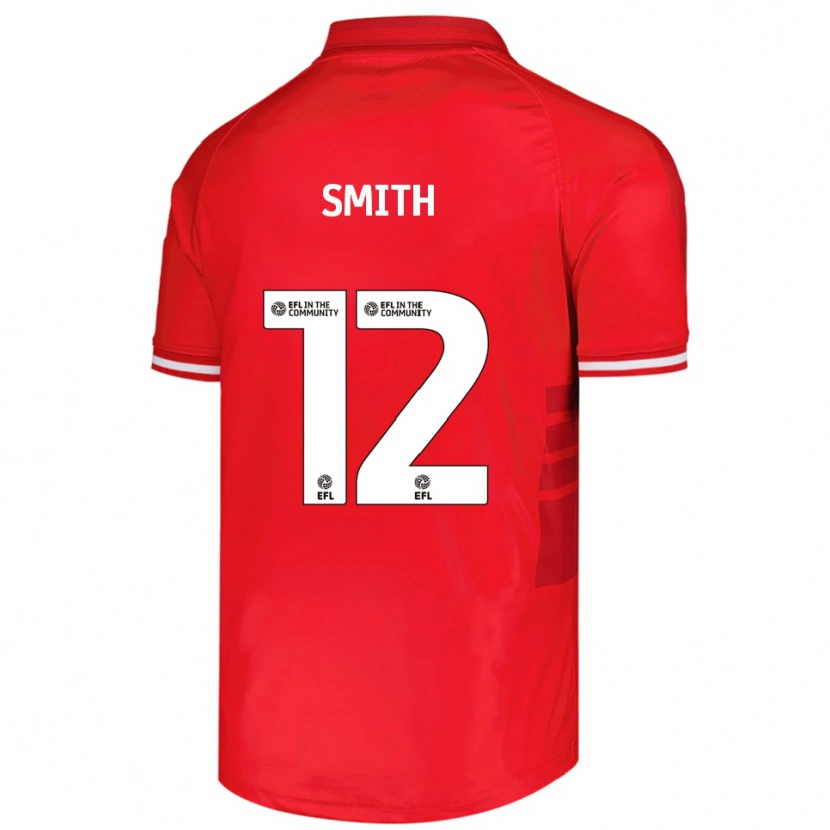 Danxen Dames Jackson Smith #12 Rood Wit Thuisshirt Thuistenue 2025/26 T-Shirt België