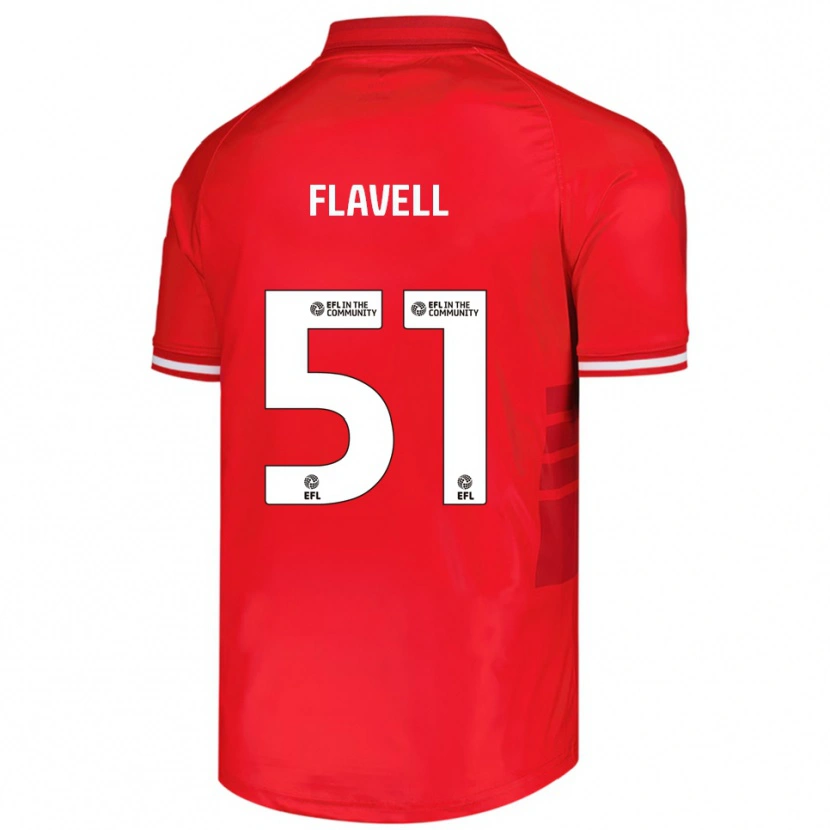 Danxen Dames Kieren Flavell #51 Rood Wit Thuisshirt Thuistenue 2025/26 T-Shirt België