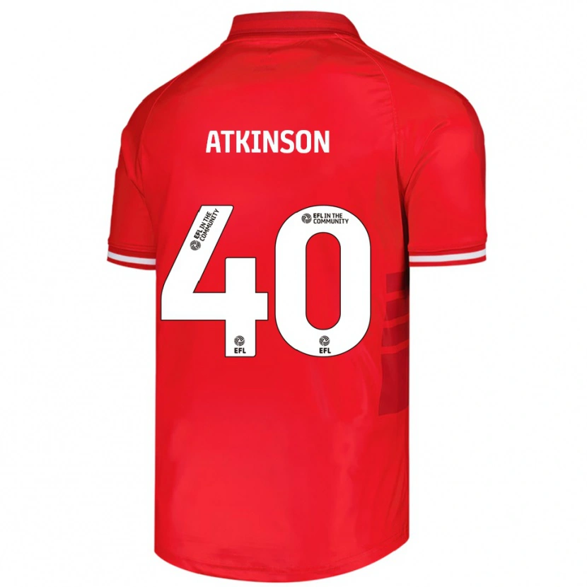 Danxen Dames Aaron Atkinson #40 Rood Wit Thuisshirt Thuistenue 2025/26 T-Shirt België