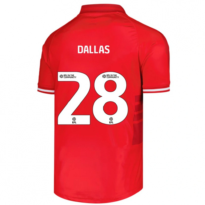 Danxen Dames Andy Dallas #28 Rood Wit Thuisshirt Thuistenue 2025/26 T-Shirt België