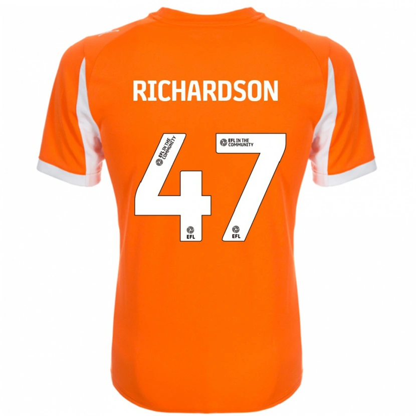 Danxen Dames Jack Richardson #47 Oranje Wit Thuisshirt Thuistenue 2025/26 T-Shirt België