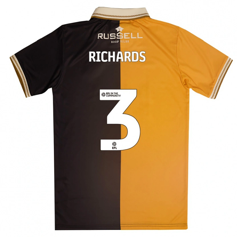 Danxen Dames Sophie Richards #3 Geel Zwart Thuisshirt Thuistenue 2025/26 T-Shirt België