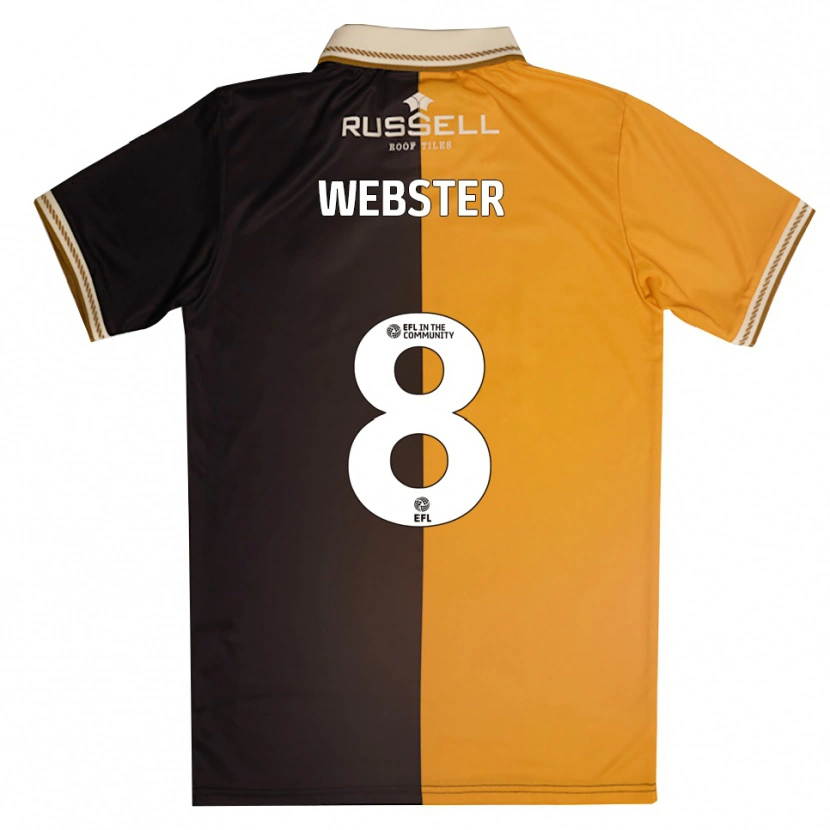 Danxen Dames Charlie Webster #8 Geel Zwart Thuisshirt Thuistenue 2025/26 T-Shirt België