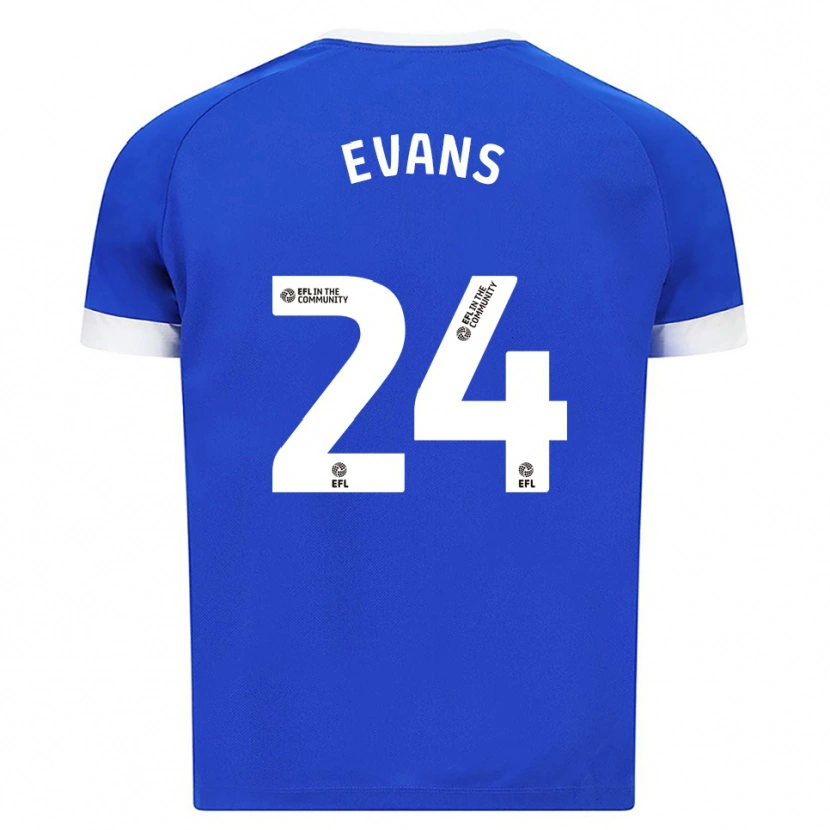 Danxen Dames Helen Evans #24 Blauw Wit Thuisshirt Thuistenue 2025/26 T-Shirt België