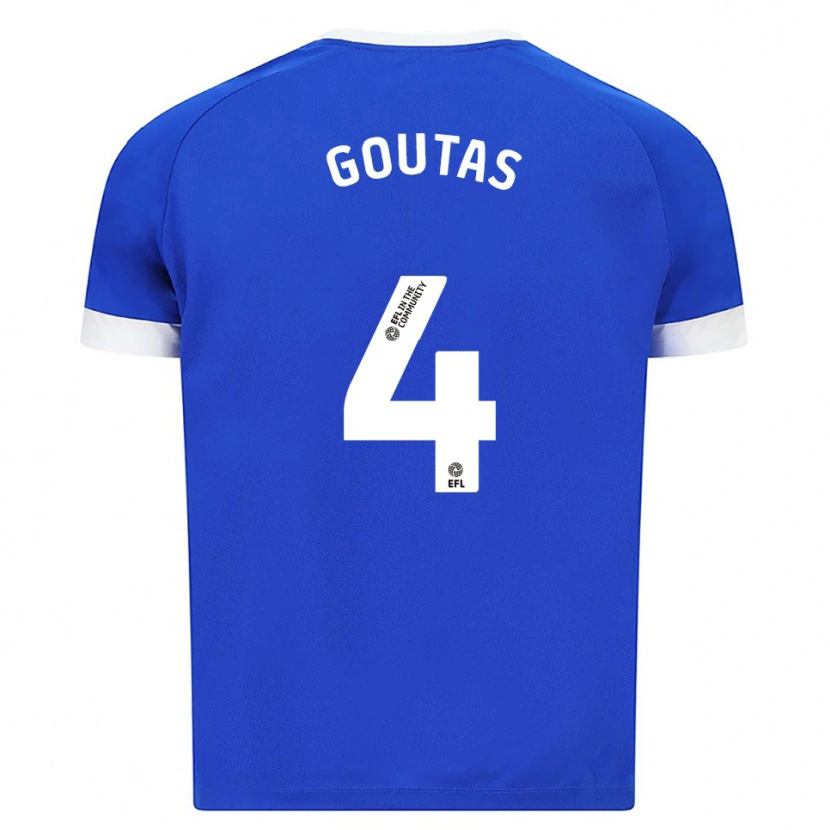 Danxen Dames Dimitrios Goutas #4 Blauw Wit Thuisshirt Thuistenue 2025/26 T-Shirt België