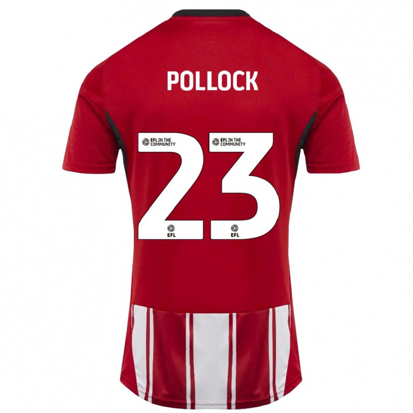 Danxen Dames Amber Pollock #23 Rood Wit Zwart Thuisshirt Thuistenue 2025/26 T-Shirt België