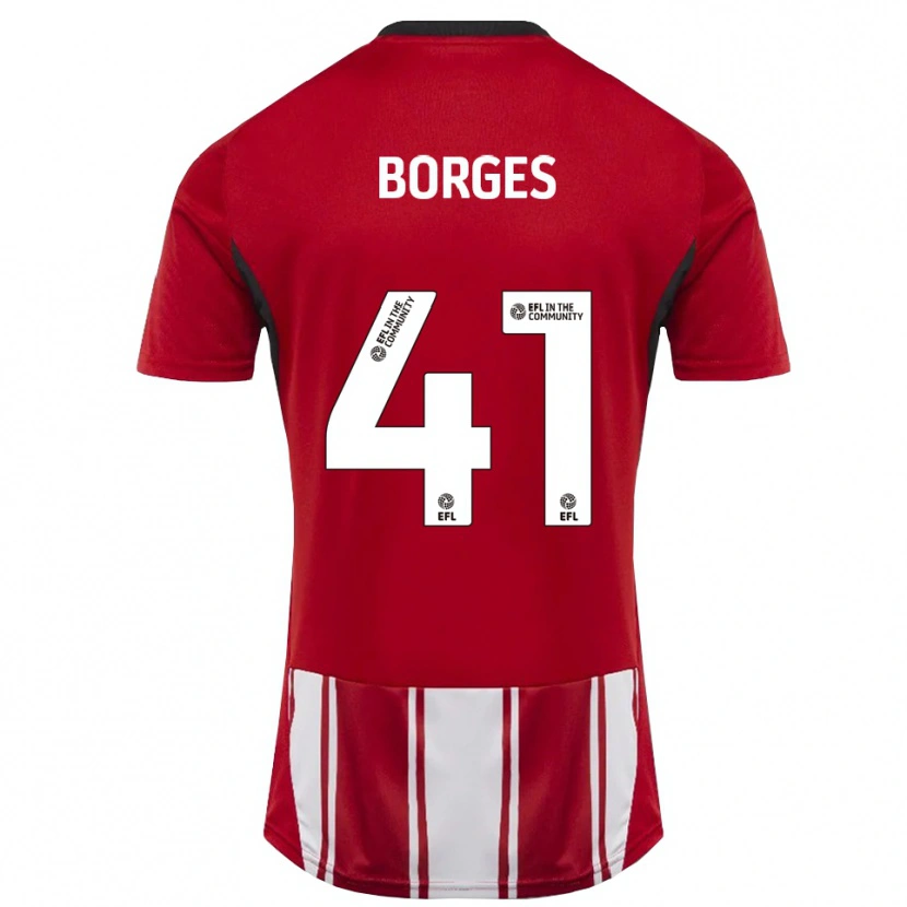 Danxen Dames Pedro Borges #41 Rood Wit Zwart Thuisshirt Thuistenue 2025/26 T-Shirt België