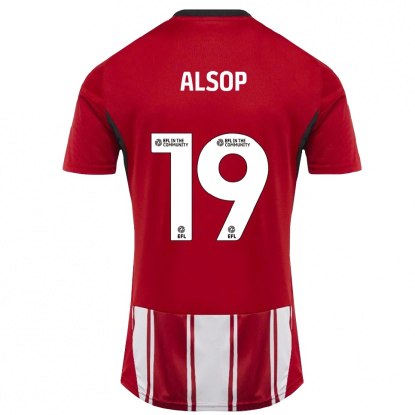 Danxen Dames Tobias Alsop #19 Rood Wit Zwart Thuisshirt Thuistenue 2025/26 T-Shirt België