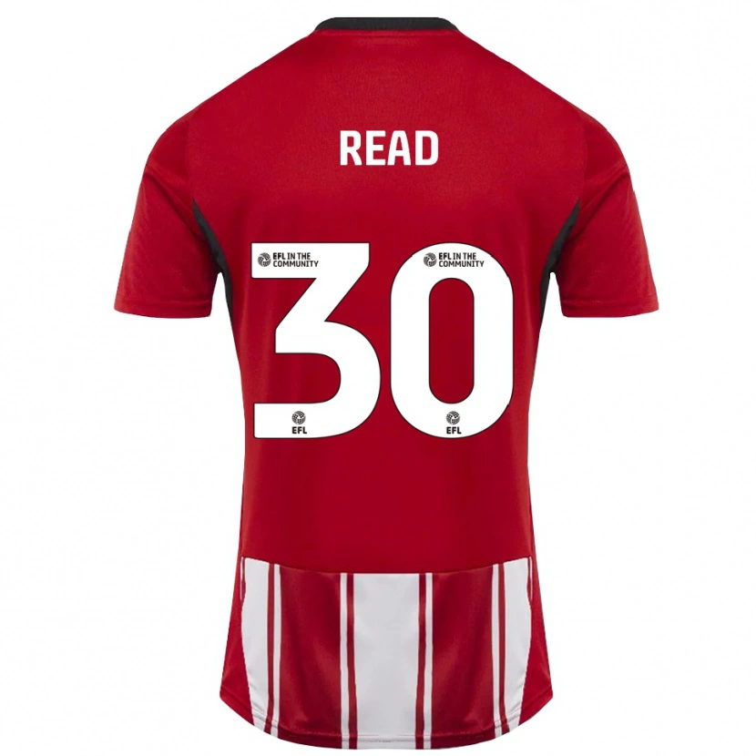 Danxen Dames Jasmine Read #30 Rood Wit Zwart Thuisshirt Thuistenue 2025/26 T-Shirt België