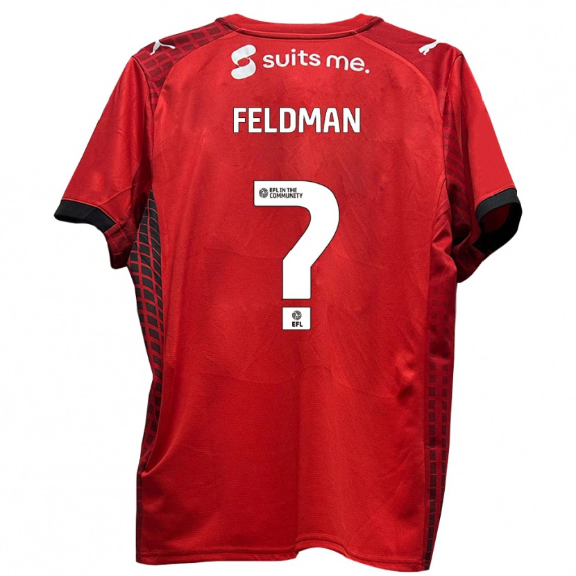 Danxen Dames Jordan Feldman #0 Rood Zwart Thuisshirt Thuistenue 2025/26 T-Shirt België