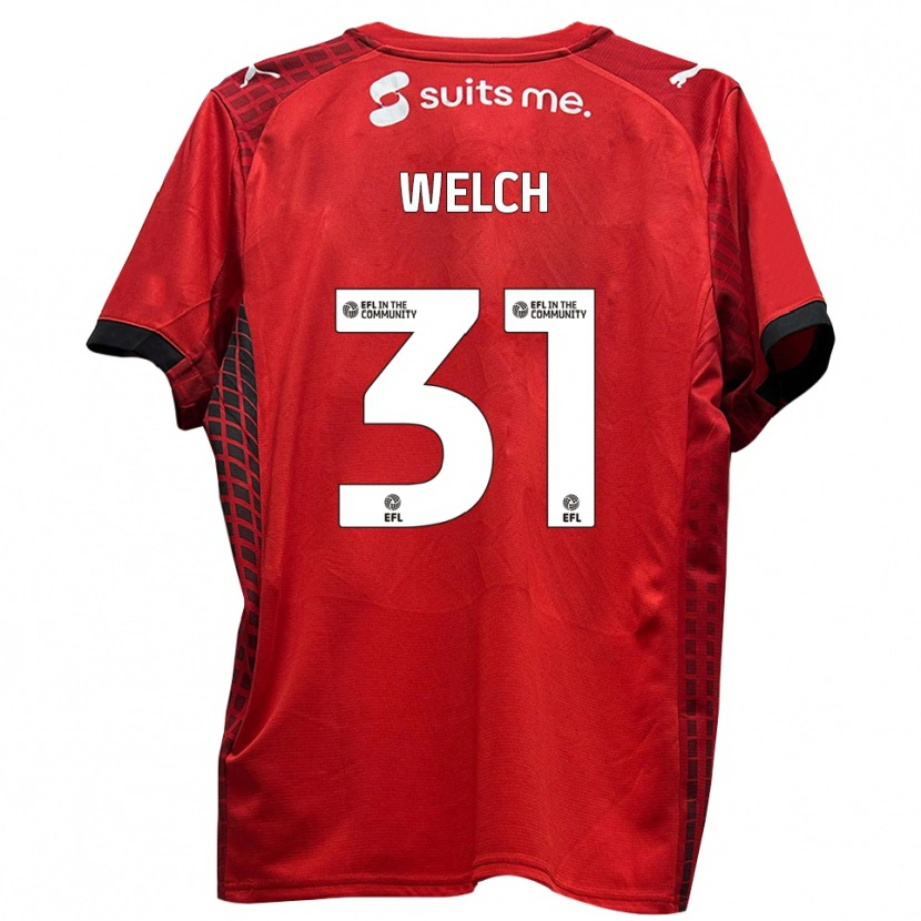 Danxen Dames Makai Welch #31 Rood Zwart Thuisshirt Thuistenue 2025/26 T-Shirt België