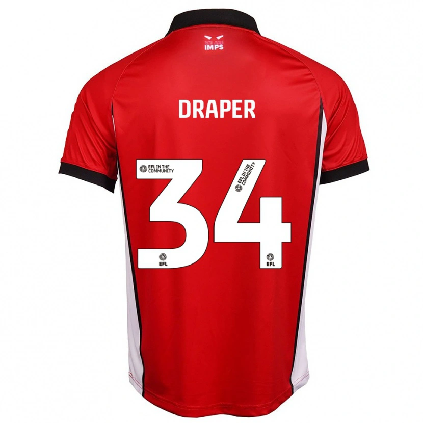 Danxen Dames Freddie Draper #34 Rood Wit Thuisshirt Thuistenue 2025/26 T-Shirt België