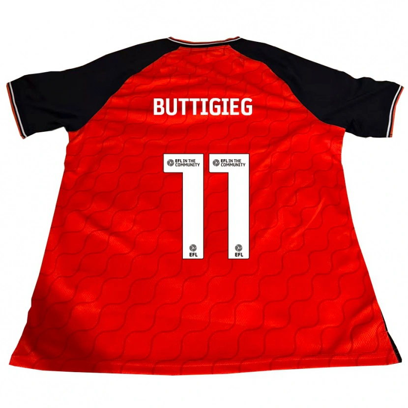 Danxen Dames Fiona Buttigieg #11 Oranje Zwart Wit Thuisshirt Thuistenue 2025/26 T-Shirt België