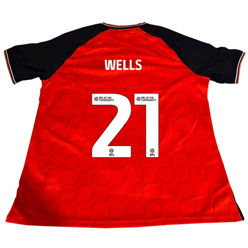 Danxen Dames Nahki Wells #21 Oranje Zwart Wit Thuisshirt Thuistenue 2025/26 T-Shirt België
