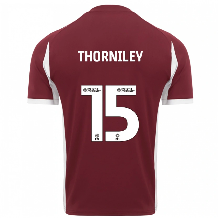 Danxen Dames Jordan Thorniley #15 Bordeauxrood Wit Thuisshirt Thuistenue 2025/26 T-Shirt België