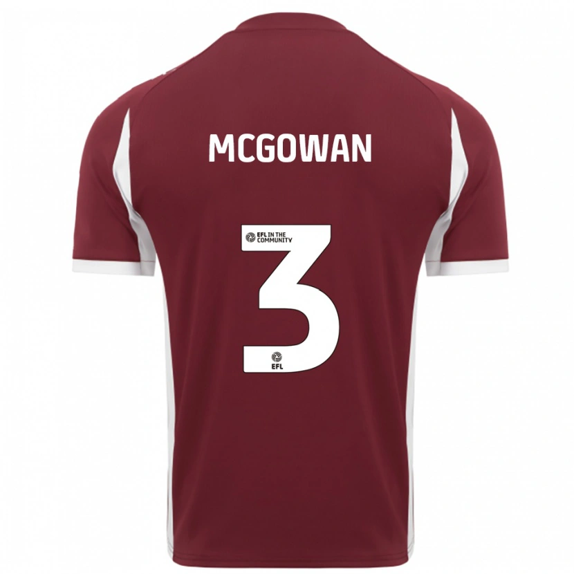 Danxen Dames Aaron Mcgowan #3 Bordeauxrood Wit Thuisshirt Thuistenue 2025/26 T-Shirt België