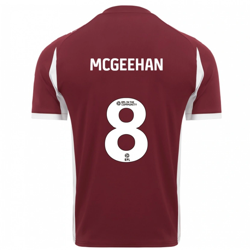 Danxen Dames Cameron Mcgeehan #8 Bordeauxrood Wit Thuisshirt Thuistenue 2025/26 T-Shirt België