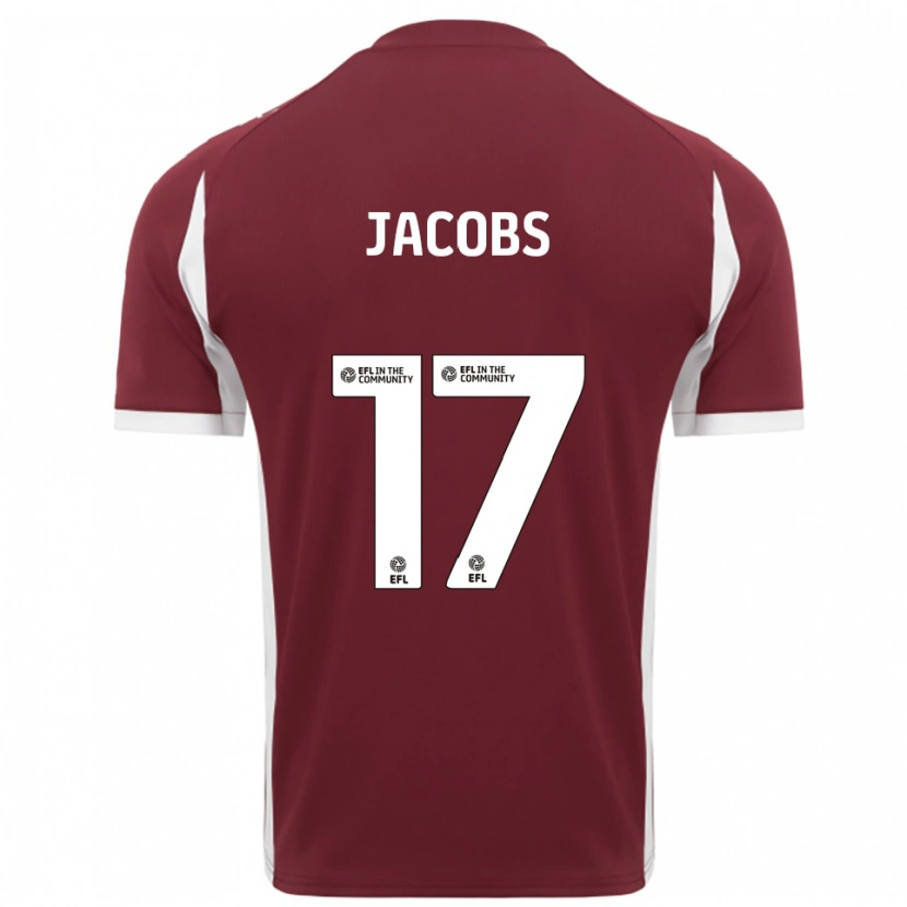 Danxen Dames Michael Jacobs #17 Bordeauxrood Wit Thuisshirt Thuistenue 2025/26 T-Shirt België