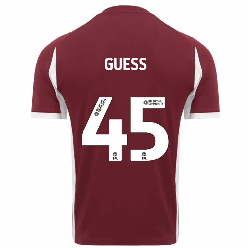 Danxen Dames Harry Guess #45 Bordeauxrood Wit Thuisshirt Thuistenue 2025/26 T-Shirt België